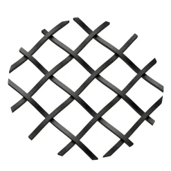 .5" Straight Flat Diamond Decorative Grille Flat Black, 36" W x 48" L Sheet