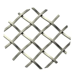 .5" Straight Flat Diamond Decorative Grille Antique Pewter, 36" W x 24" L Sheet