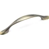 Traditional Arched Bow Pull with Flared Base 3-3/4" Center-to-Center 4-29/32" OL Antique English