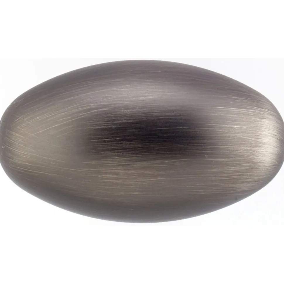 Traditional Oval Knob 1-31/32" x 1-3/32" Antique Nickel