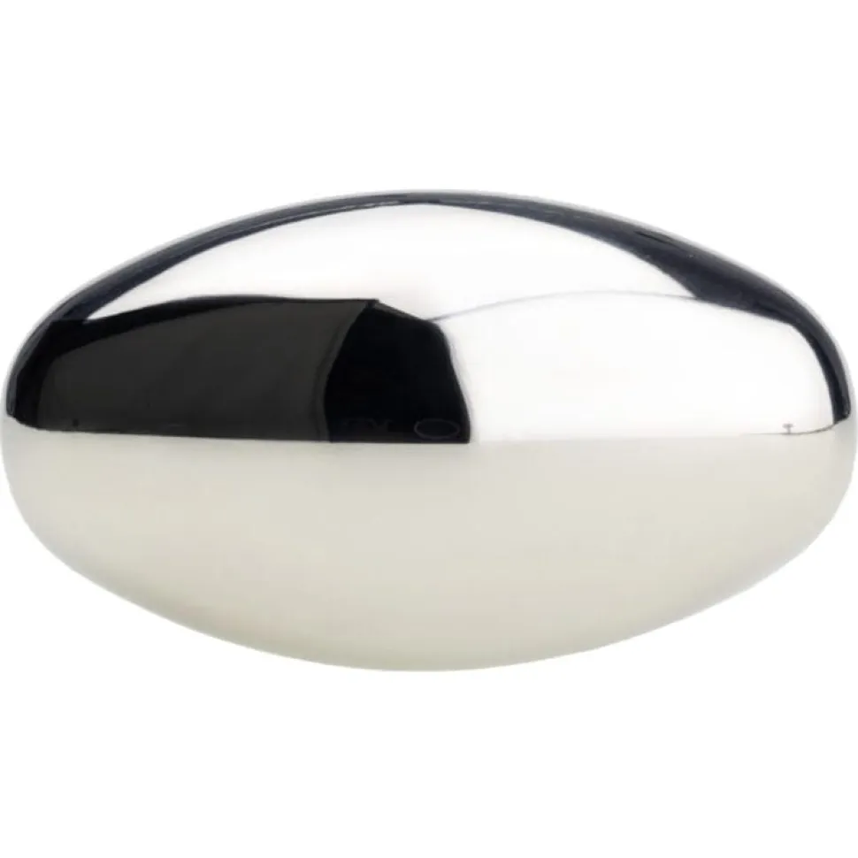Traditional Oval Knob 1-31/32" x 1-3/32" Polished Nickel