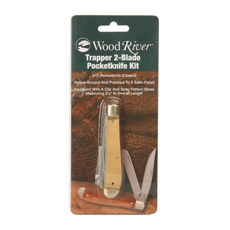 Trapper Two Blade Pocketknife for Hunting and Fishing 6-7/8" Unfinished Kit