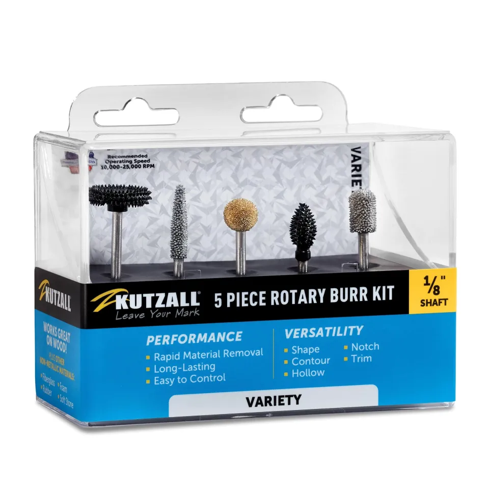 Variety Rotary Burr Kit 1/8" Shaft 5 Piece