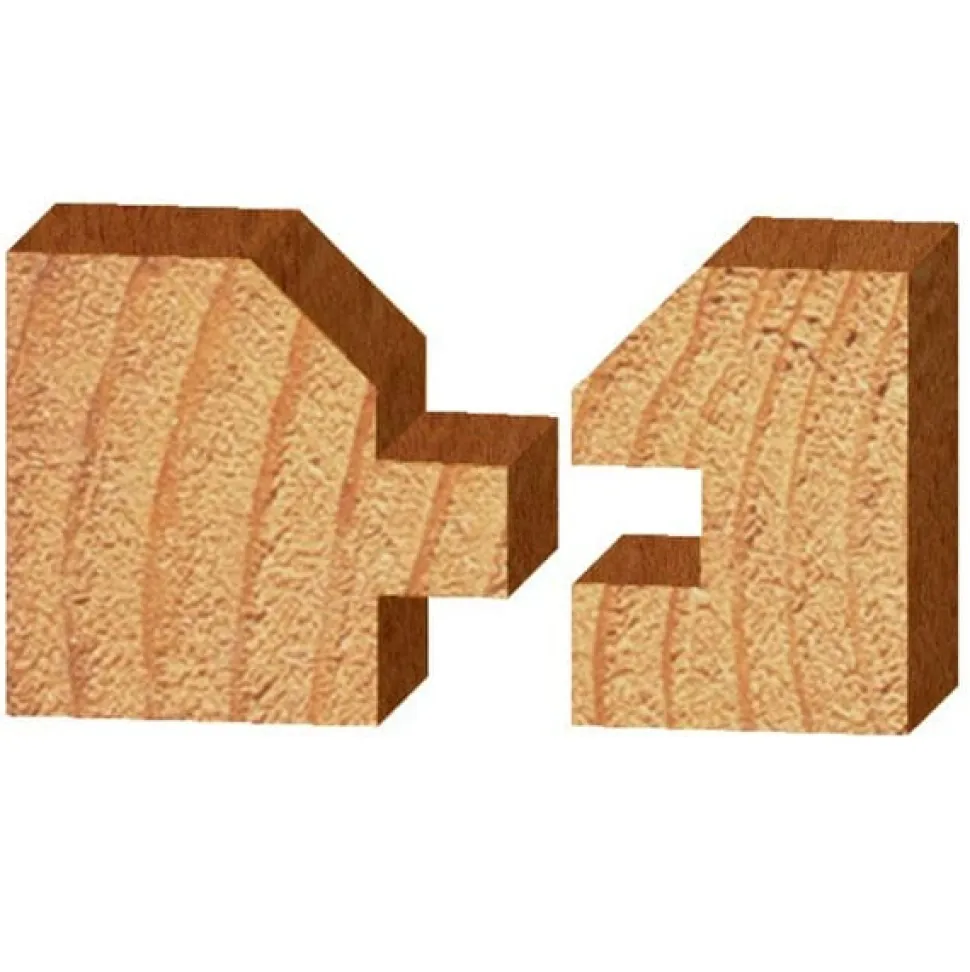 3374 Vee Panel Tongue And Groove (2) Router Bit 1-3/4" D X 1" CL X 2-3/4" OL