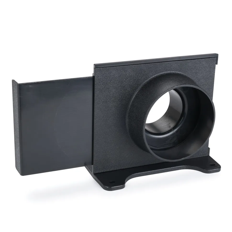 Wall Mount Self-Clean Reducer Blast Gate 4" to 2-1/2"