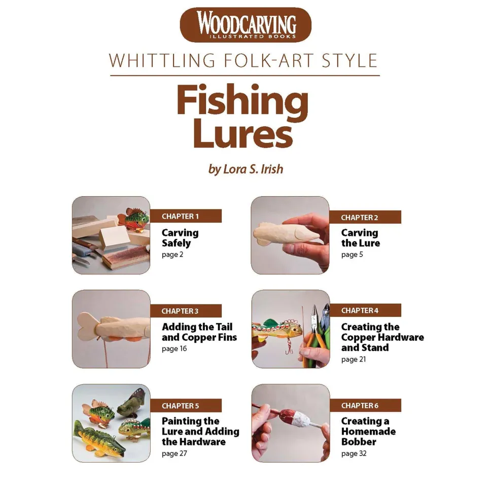 Whittling Folk-Art Style Fishing Lures