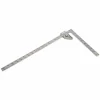 Wide Carpenter's Square with Hard Chrome Finish and Metal Stopper 20" x 10"