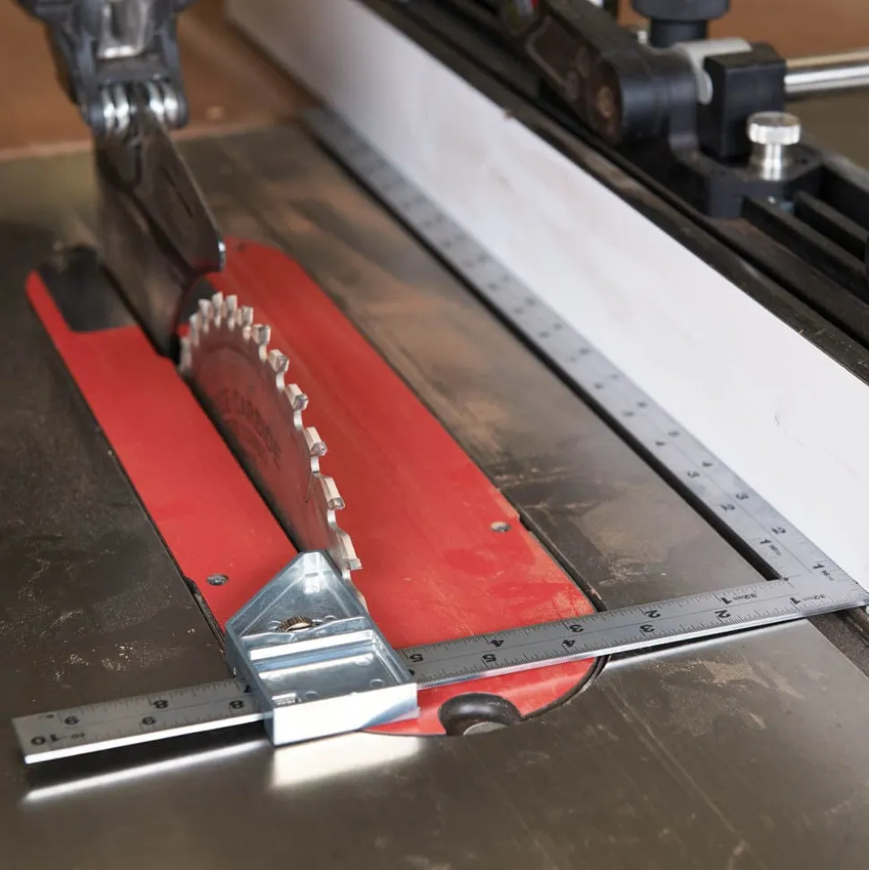 Wide Carpenter's Square with Hard Chrome Finish and Metal Stopper 20" x 10"