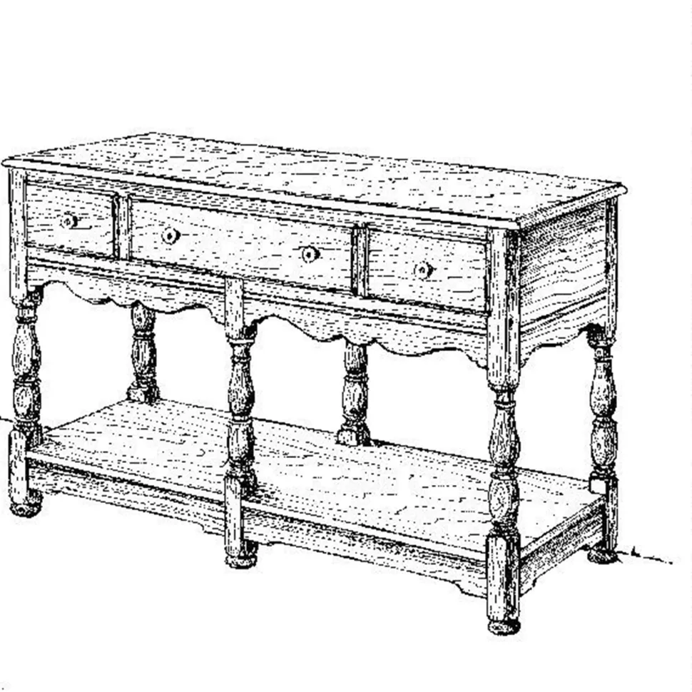 Woodworking Project Paper Plan to Build Welsh Buffet