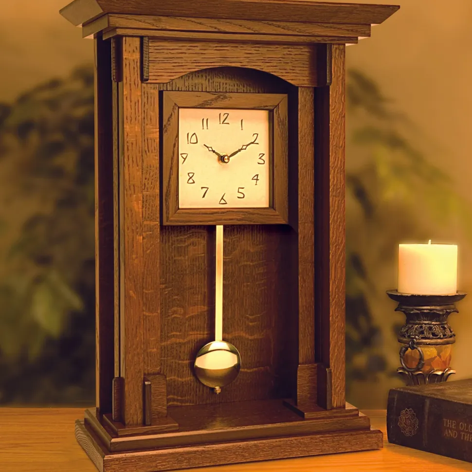 Woodworking Project Paper Plan to Build Arts and Crafts Pendulum Clock