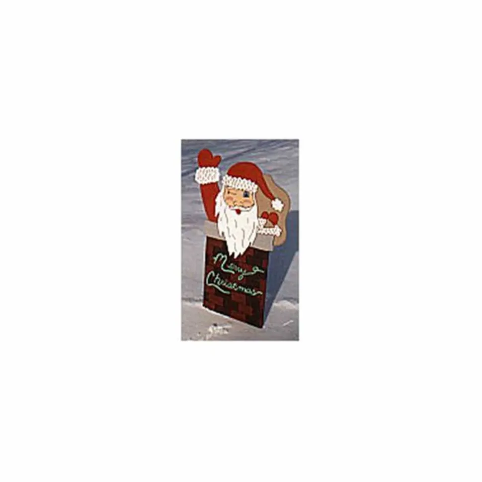 Woodworking Project Paper Plan to Build Santa in Chimney