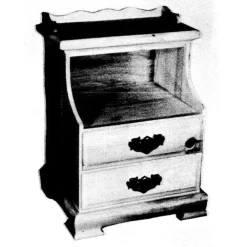 Woodworking Project Paper Plan to Build Double Drawer Night Stand