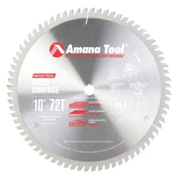 10" X 72T Solid Surface Blade, 0 Degree 5/8" Bore, M-TCG